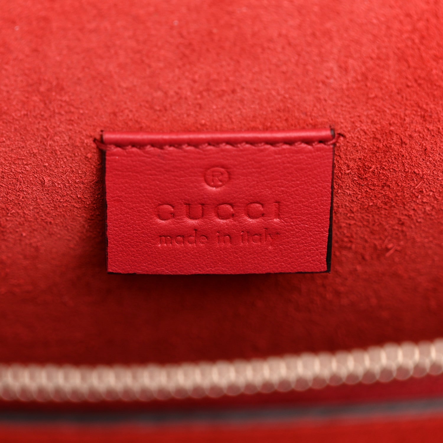 Gucci GG Supreme Monogram Suede Cudu Medium Dionysus Shoulder Bag Beige Ebony Vulcanic Red 6 of 13