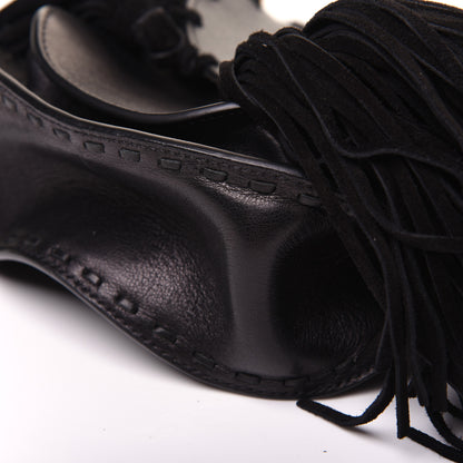 Chloe Calfskin Mini Hudson Fringe Shoulder Bag Black 8 of 17