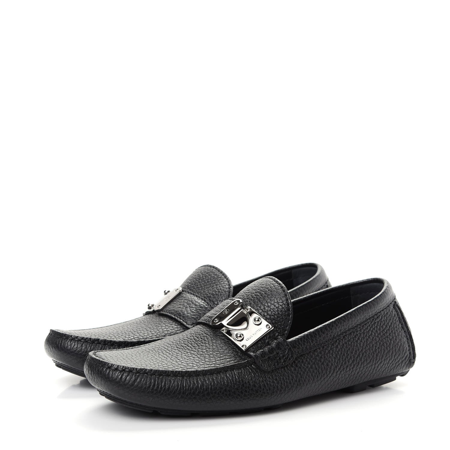 Louis Vuitton Calfskin Racetrack Moccasin Loafers 6.5 Black 3 of 10