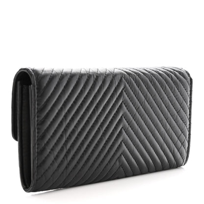 Chanel Aged Calfskin Quilted Large Reissue Gusset Flap Wallet So Black 3 of 10
