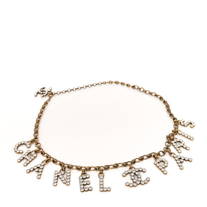 Chanel Crystal City of Lights Letter Chain Belt Gold 1 of 3
