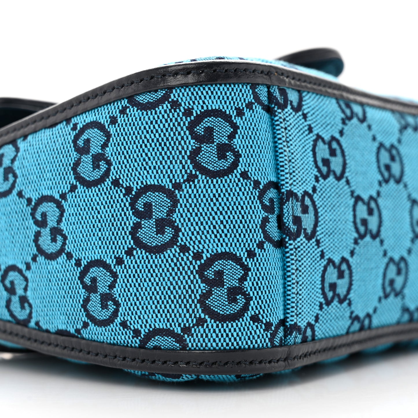 Monogram Multicolor Matelasse Diagonal Mini GG Marmont Top Handle Shoulder Bag Light Blue