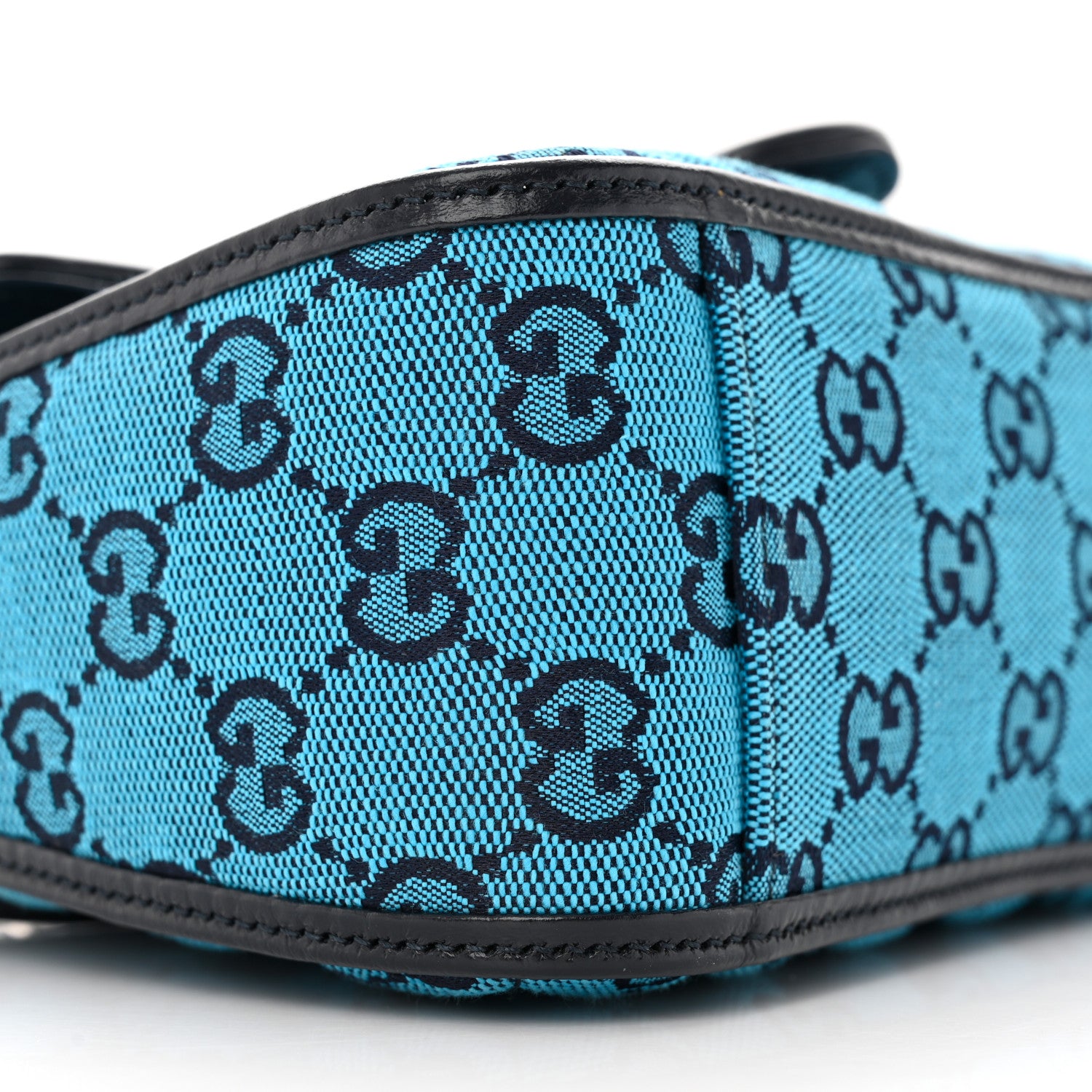 Gucci Monogram Multicolor Matelasse Diagonal Mini GG Marmont Top Handle Shoulder Bag Light Blue 10 of 12