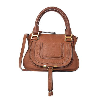 Chloe Calfskin Small Marcie Satchel Tan 1 of 14