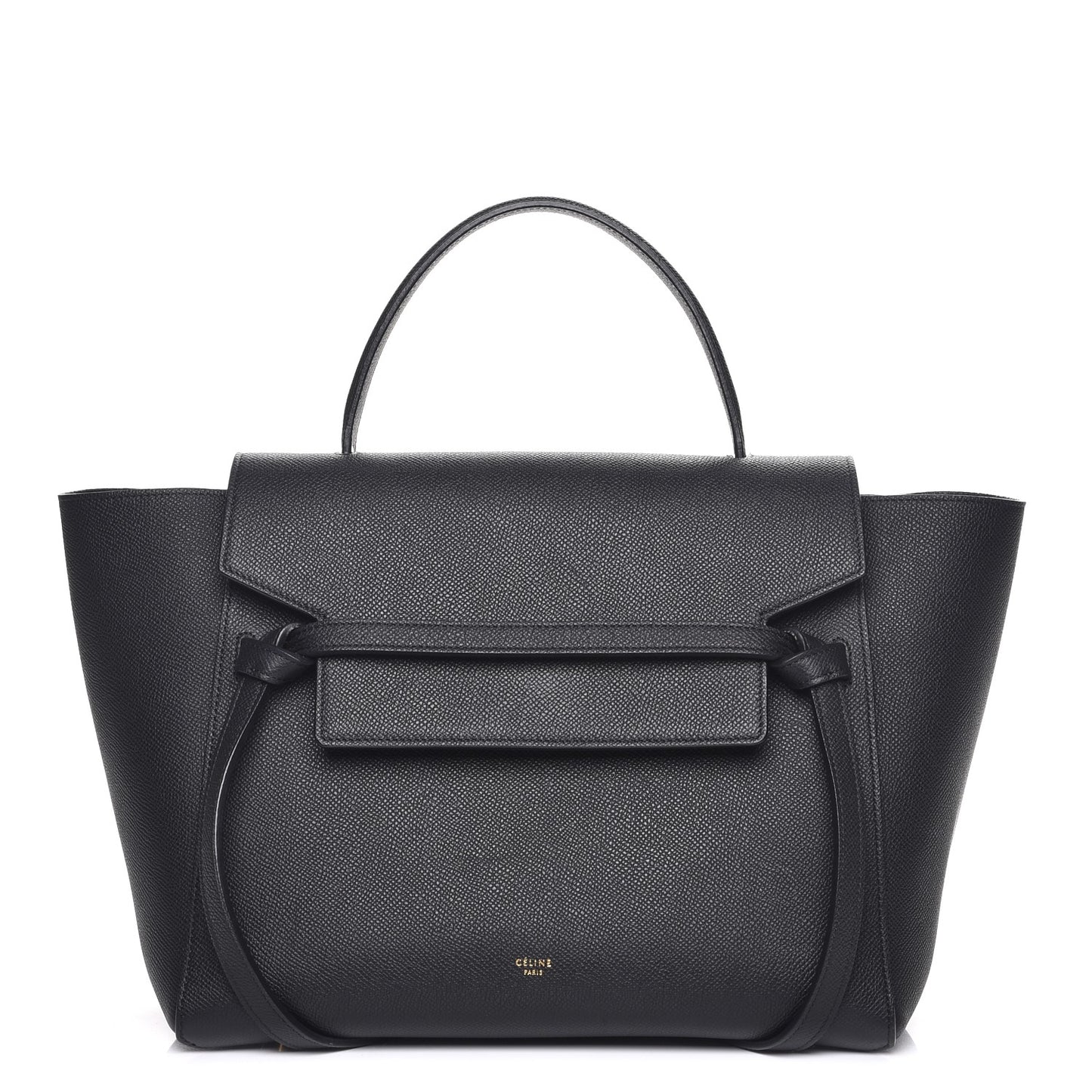 Grained Calfskin Mini Belt Bag Black