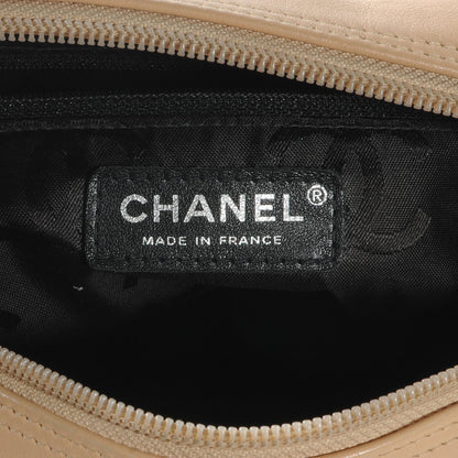 Chanel Calfskin Quilted Large Cambon Bowler Beige Black 10 of 11