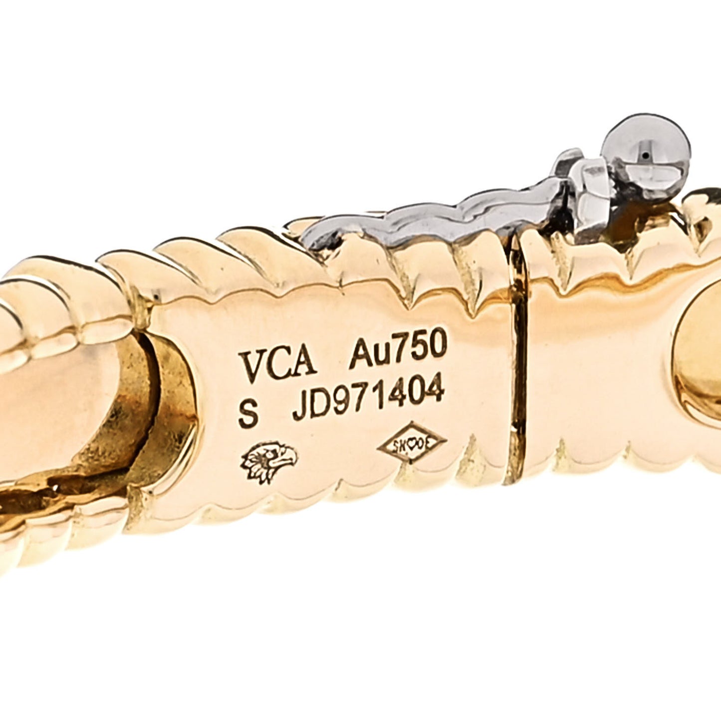 18K Yellow Gold Diamond Perlee Sweet Clovers Bracelet S
