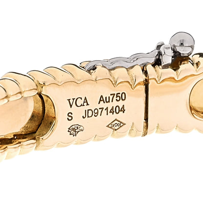Van Cleef & Arpels 18K Yellow Gold Diamond Perlee Sweet Clovers Bracelet S 3 of 4