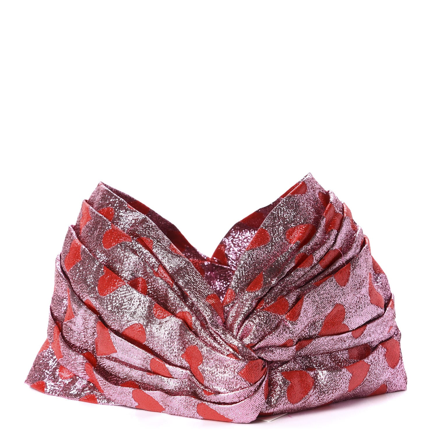 Gucci Metallic Lucina Turban Pink Red 1 of 7