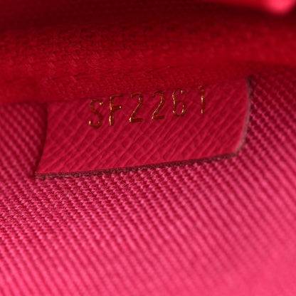 Louis Vuitton Damier Azur 2021 Christmas Animation Hollywood Mini Pochette Accessories Fuchsia 7 of 8