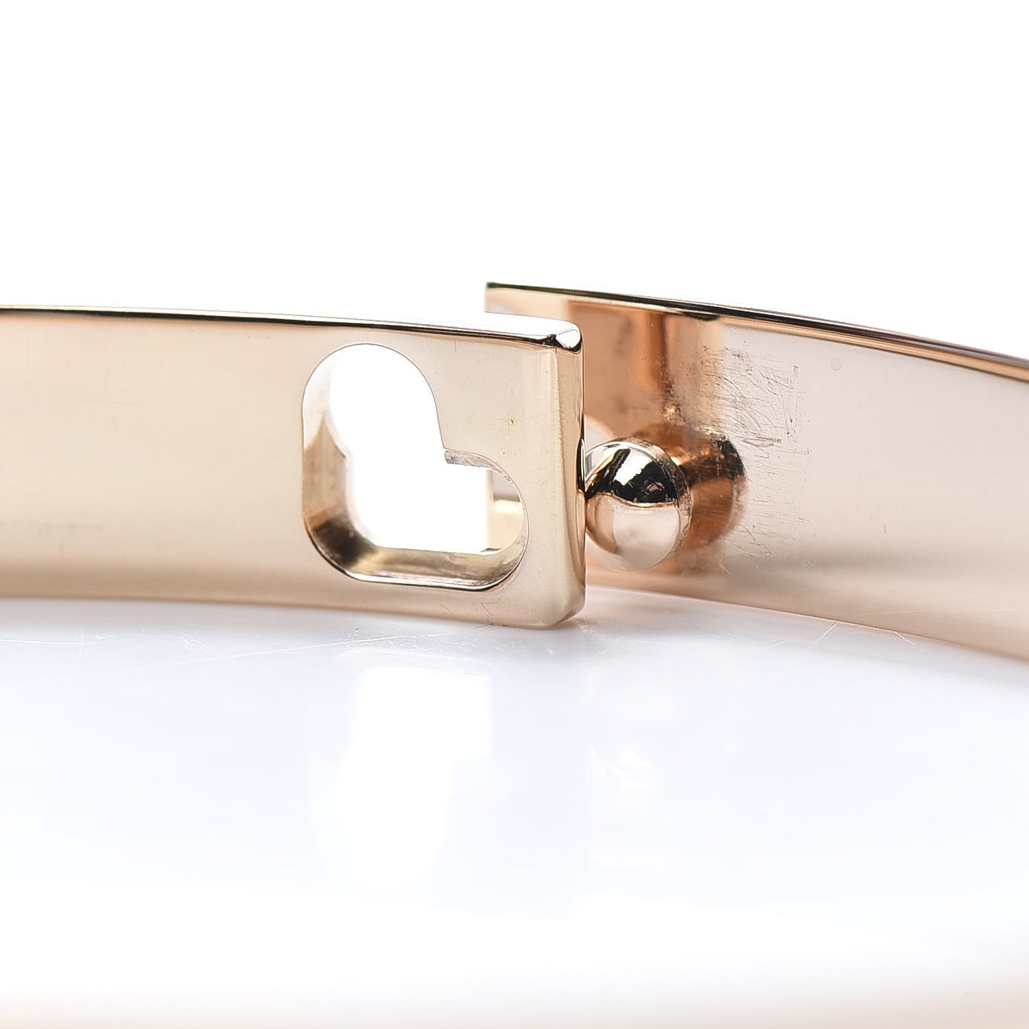 18K Rose Gold Diamond PM Collier De Chien Pave Bracelet SH