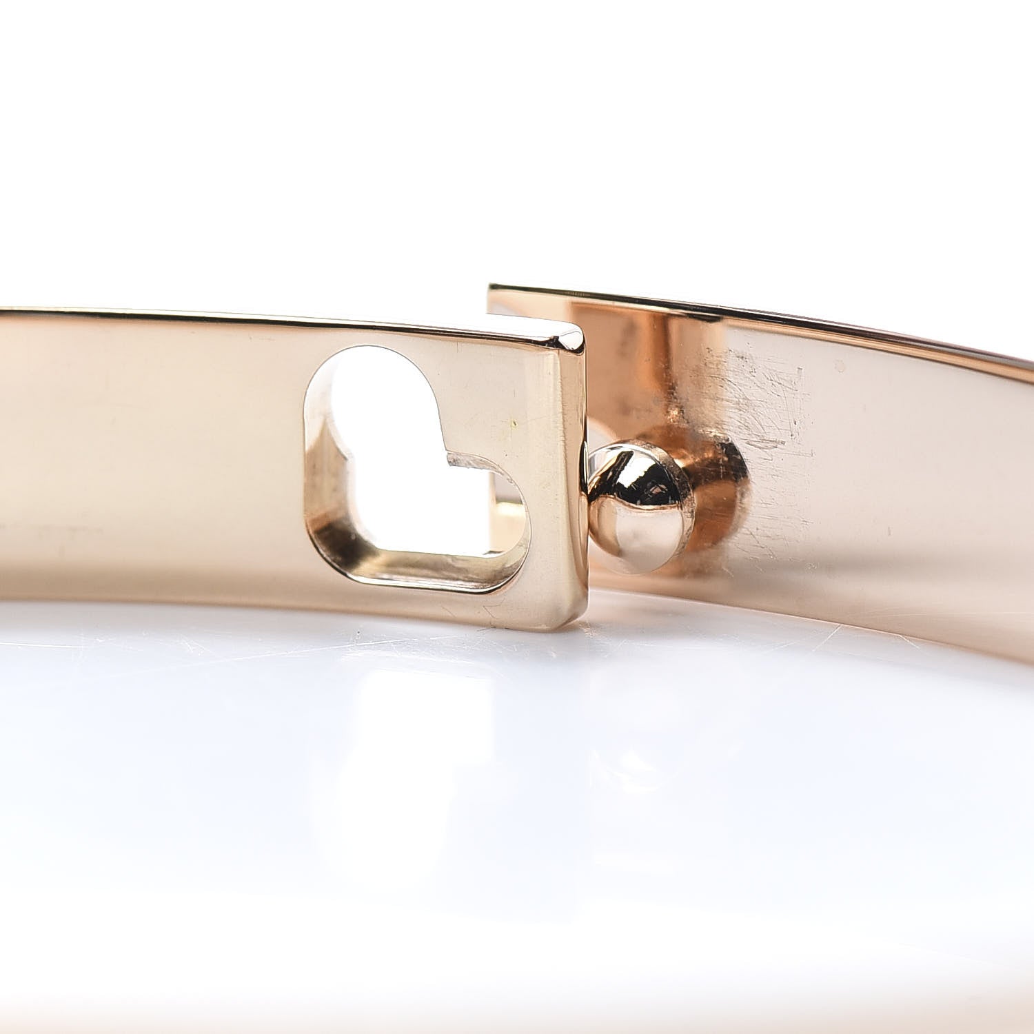 Hermes 18K Rose Gold Diamond PM Collier De Chien Pave Bracelet SH 5 of 7