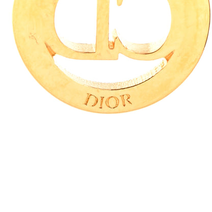 Christian Dior Metal Crystal Petit CD Earrings Gold 3 of 5