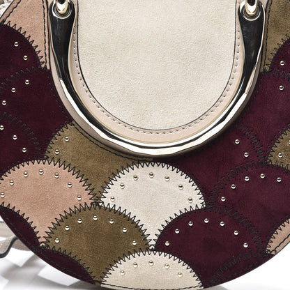 Chloe Smooth Calfskin Suede Embellished Small Pixie Bag Abstract White 10 of 10
