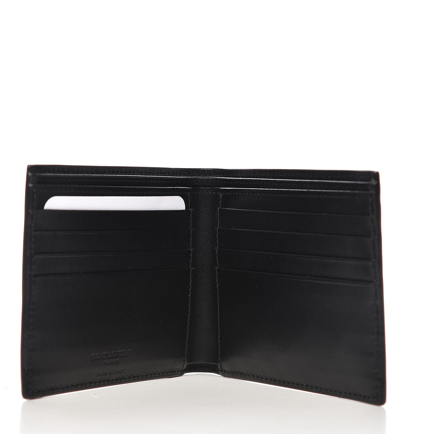 Saint Laurent Calfskin Star Print East West Wallet Black 5 of 7