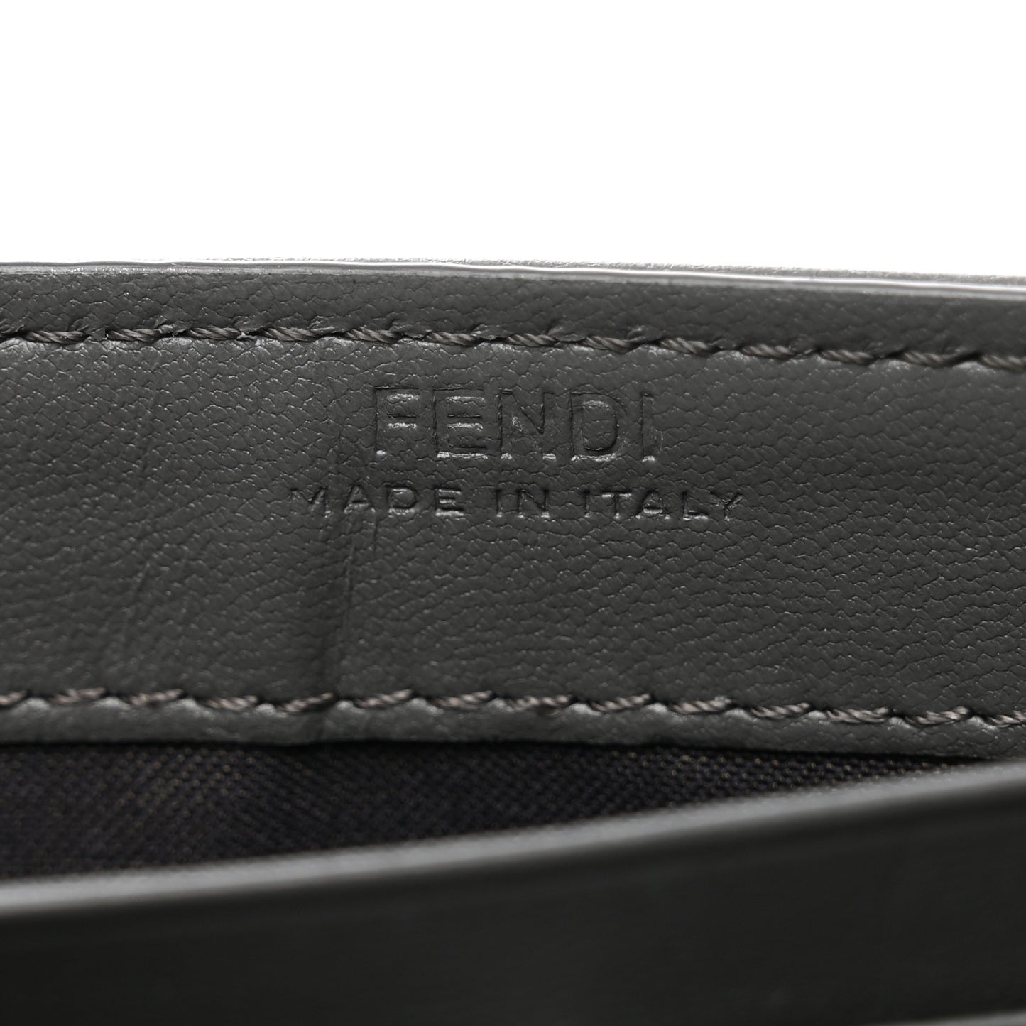 Nappa FF Embossed Continental Wallet On Chain Anthracite