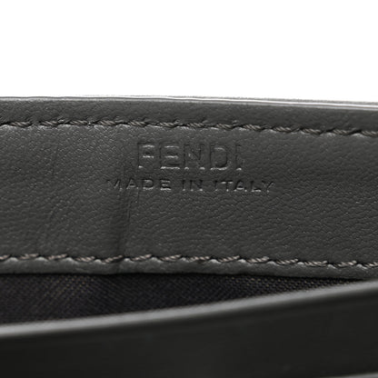 Fendi Nappa FF Embossed Continental Wallet On Chain Anthracite 8 of 9