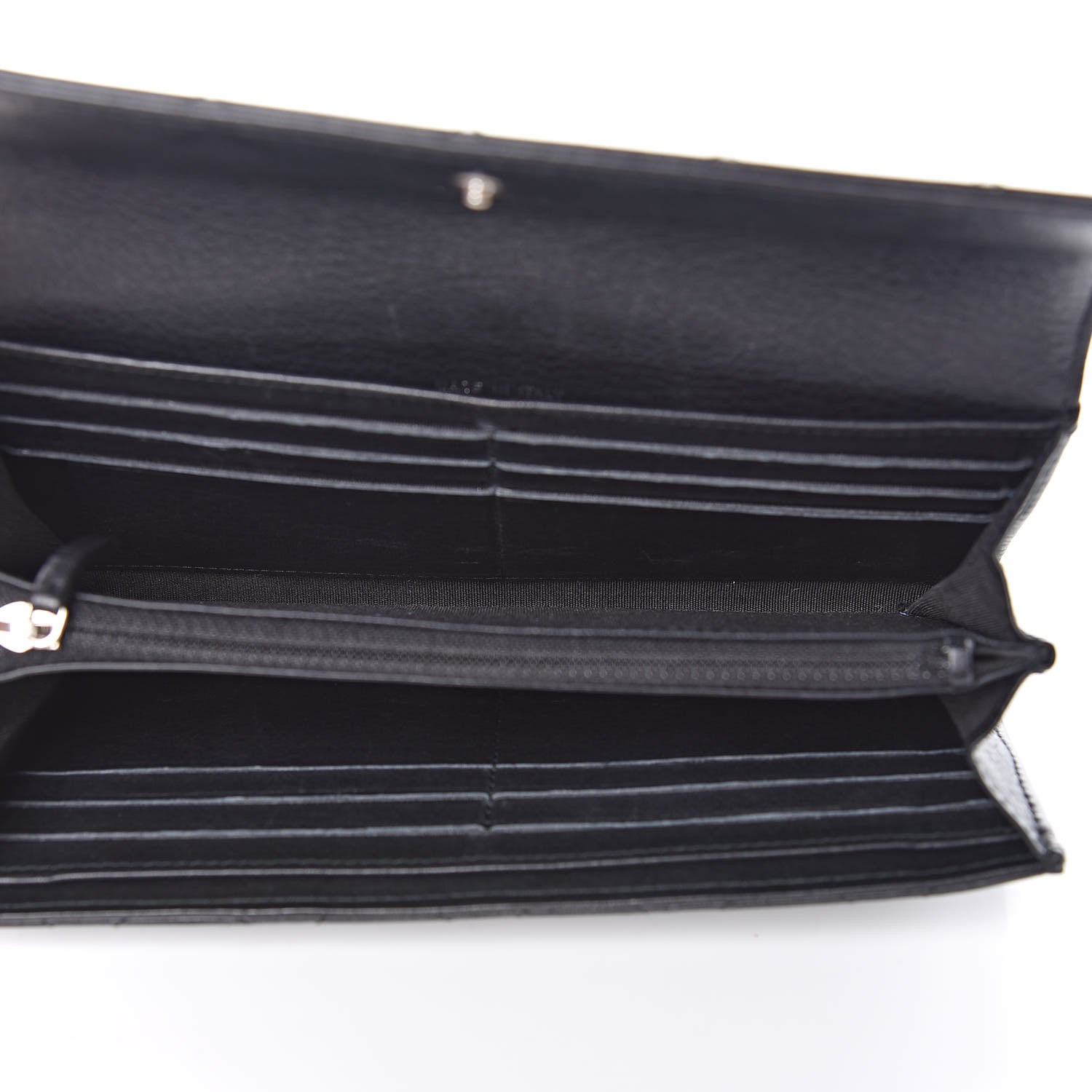 Chanel Calfskin Stitched Fancy CC Long Double Wallet Back 5 of 16