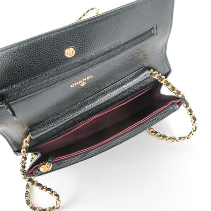 Chanel Caviar Quilted Wallet On Chain WOC Black 5 of 8