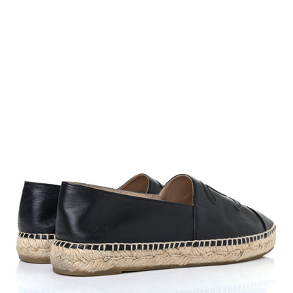 Chanel Lambskin CC Espadrilles 39 Black 3 of 4