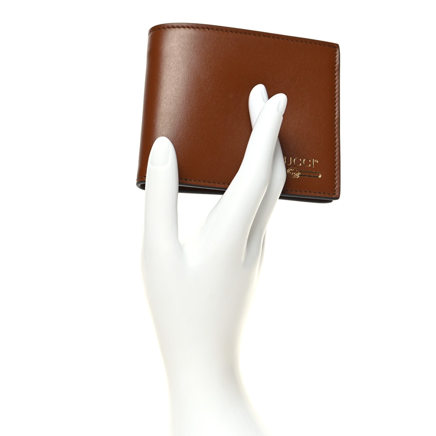 Plutone Calfskin Logo Bi-Fold Wallet Cuir