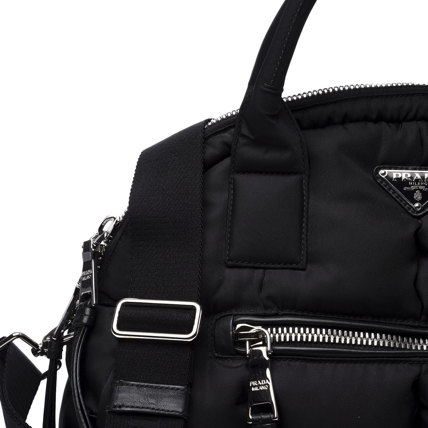 Tessuto Nylon Bomber Bag Black