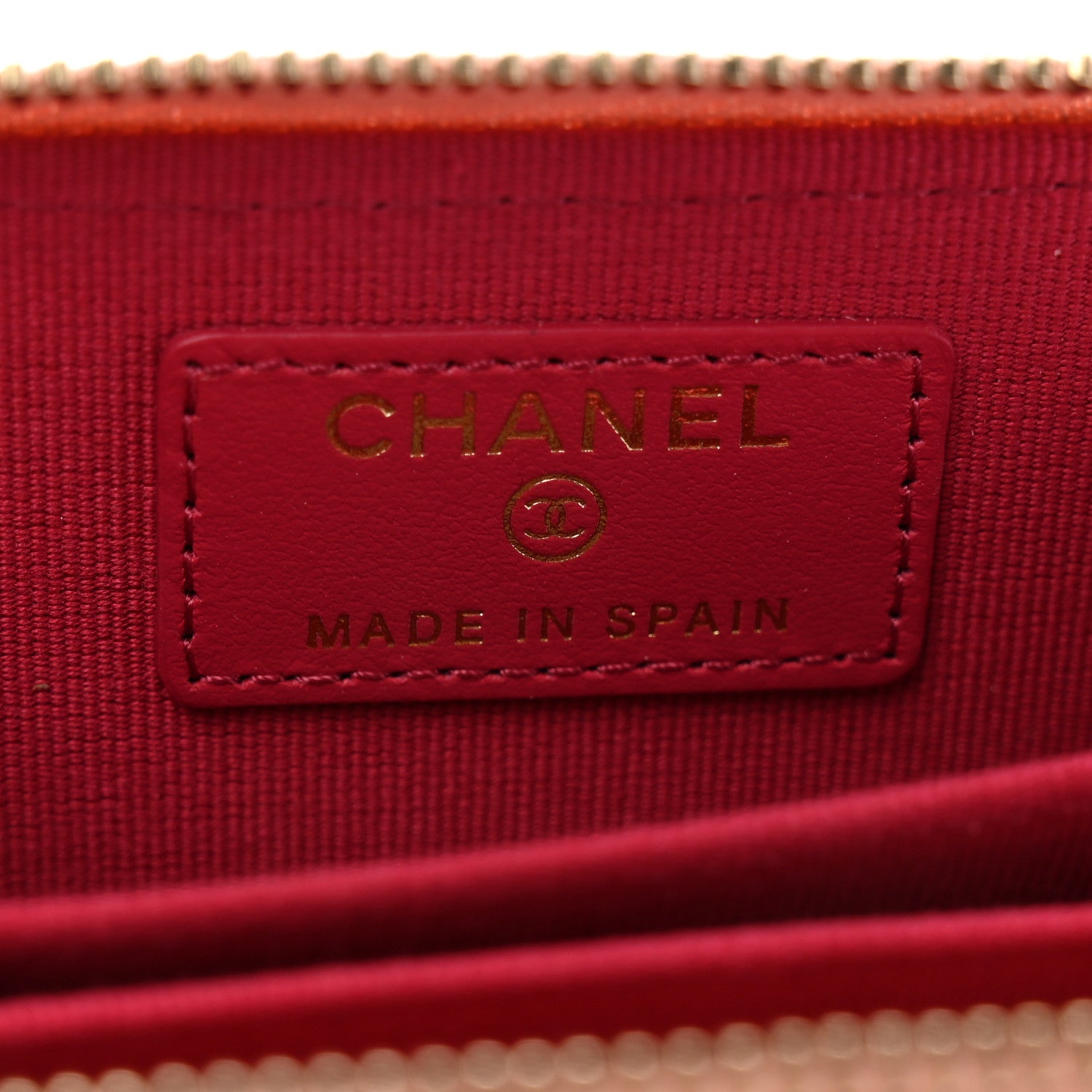 Chanel Caviar Quilted Perforated CC Zip Coin Purse Pink 6 of 8