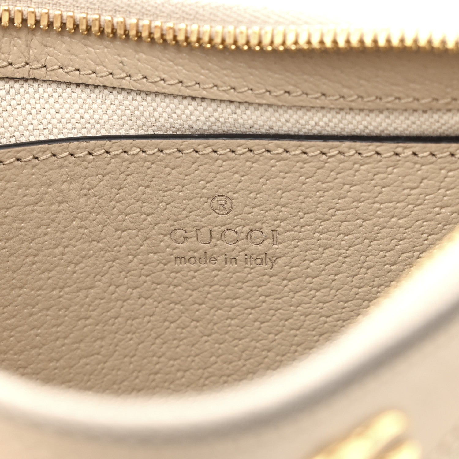 Gucci GG Supreme Monogram Textured Dollar Calfskin Small Ophidia Hobo Beige Mystic White Oatmeal 6 of 14