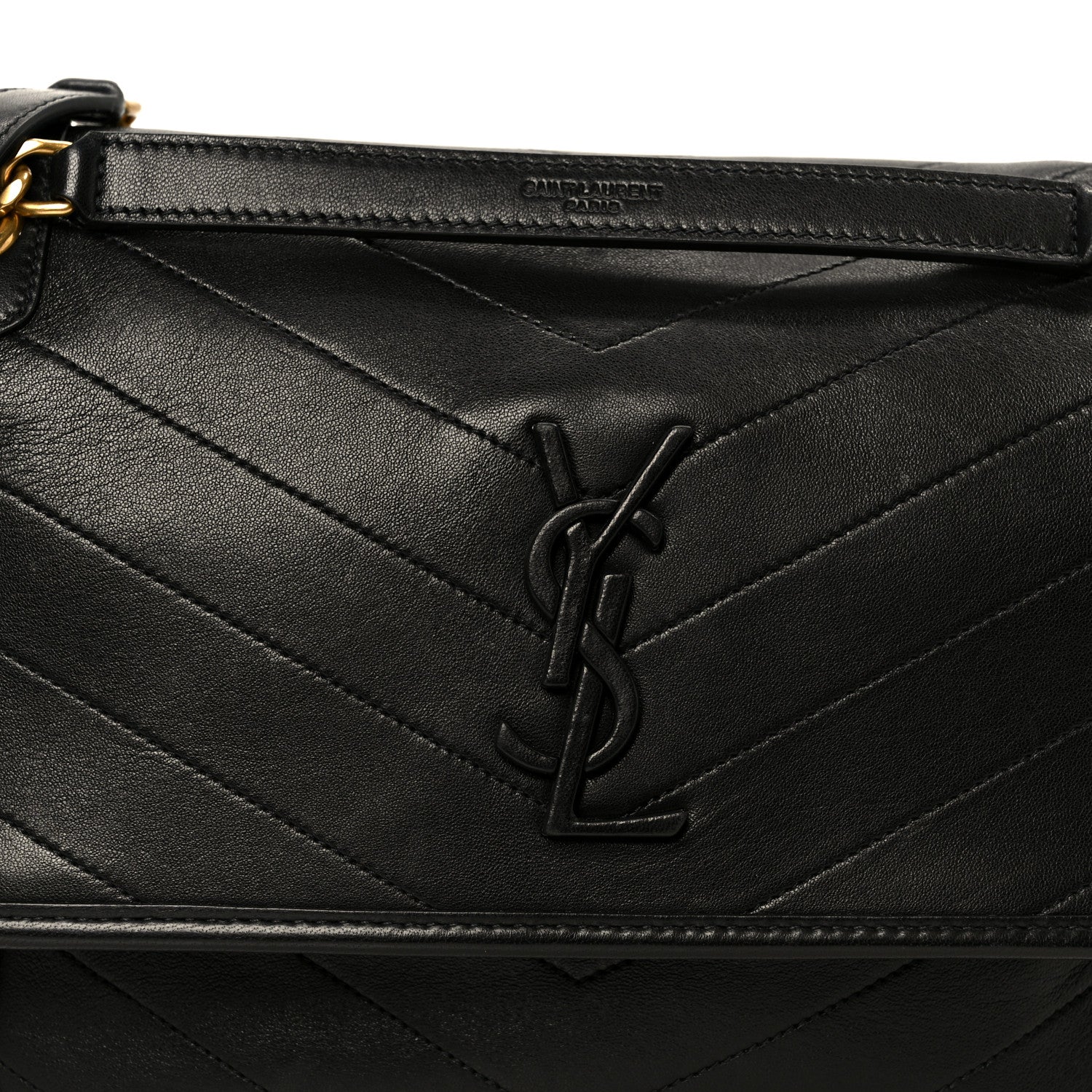 Saint Laurent Lambskin Matelasse Monogram Medium Niki Chain Satchel Black 9 of 11