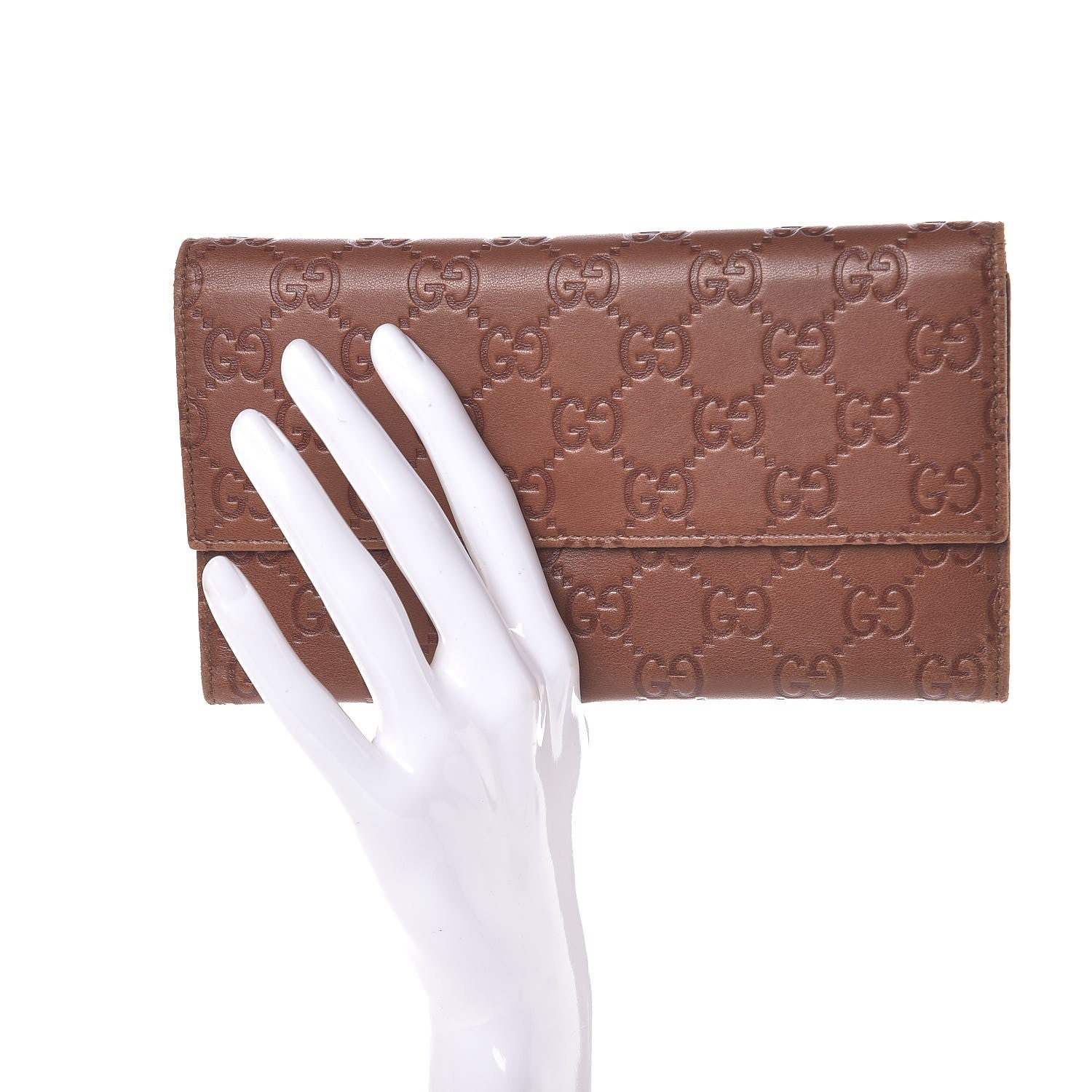 Gucci Guccissima Continental Flap Wallet Brown 2 of 11
