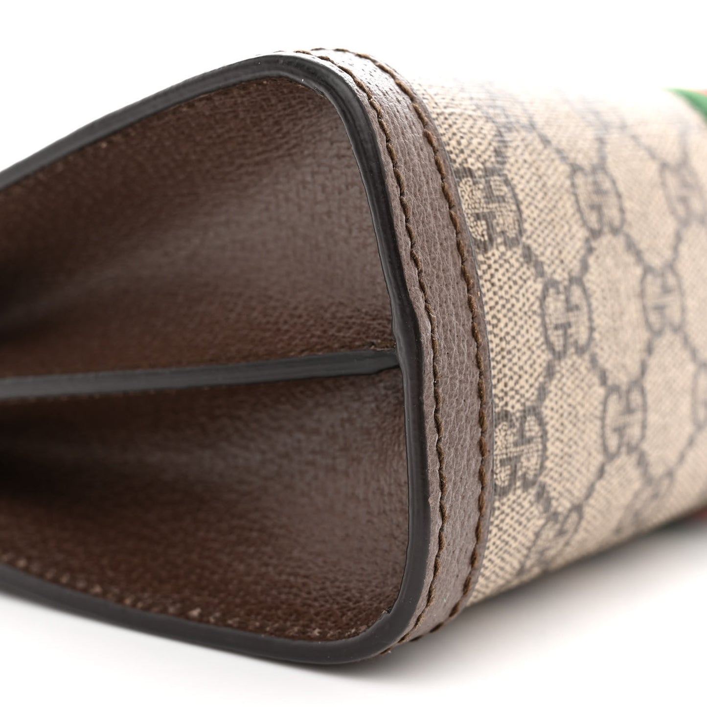 GG Supreme Monogram Web Small Ophidia Chain Shoulder Bag Brown