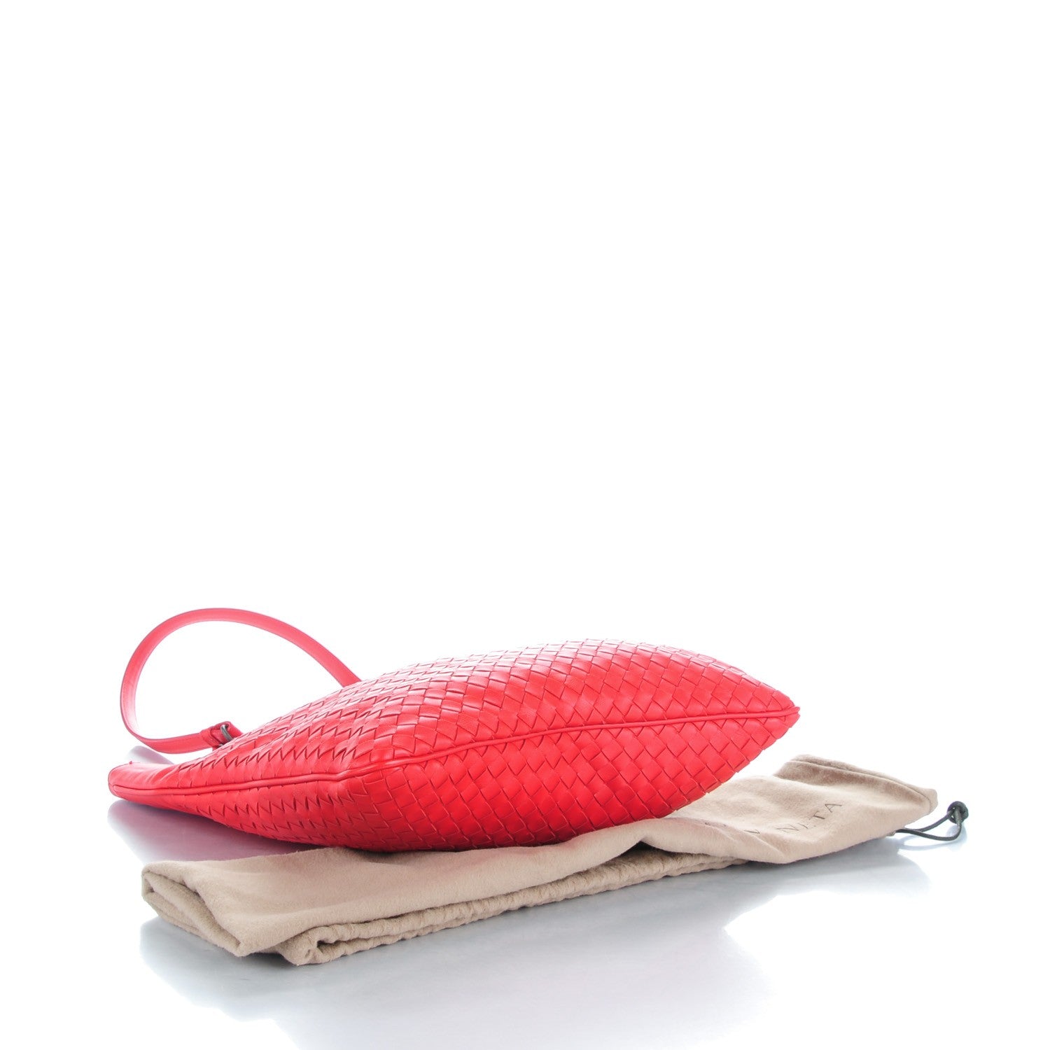 Bottega Veneta Nappa Intrecciato Flat Shoulder Bag Flame 4 of 8