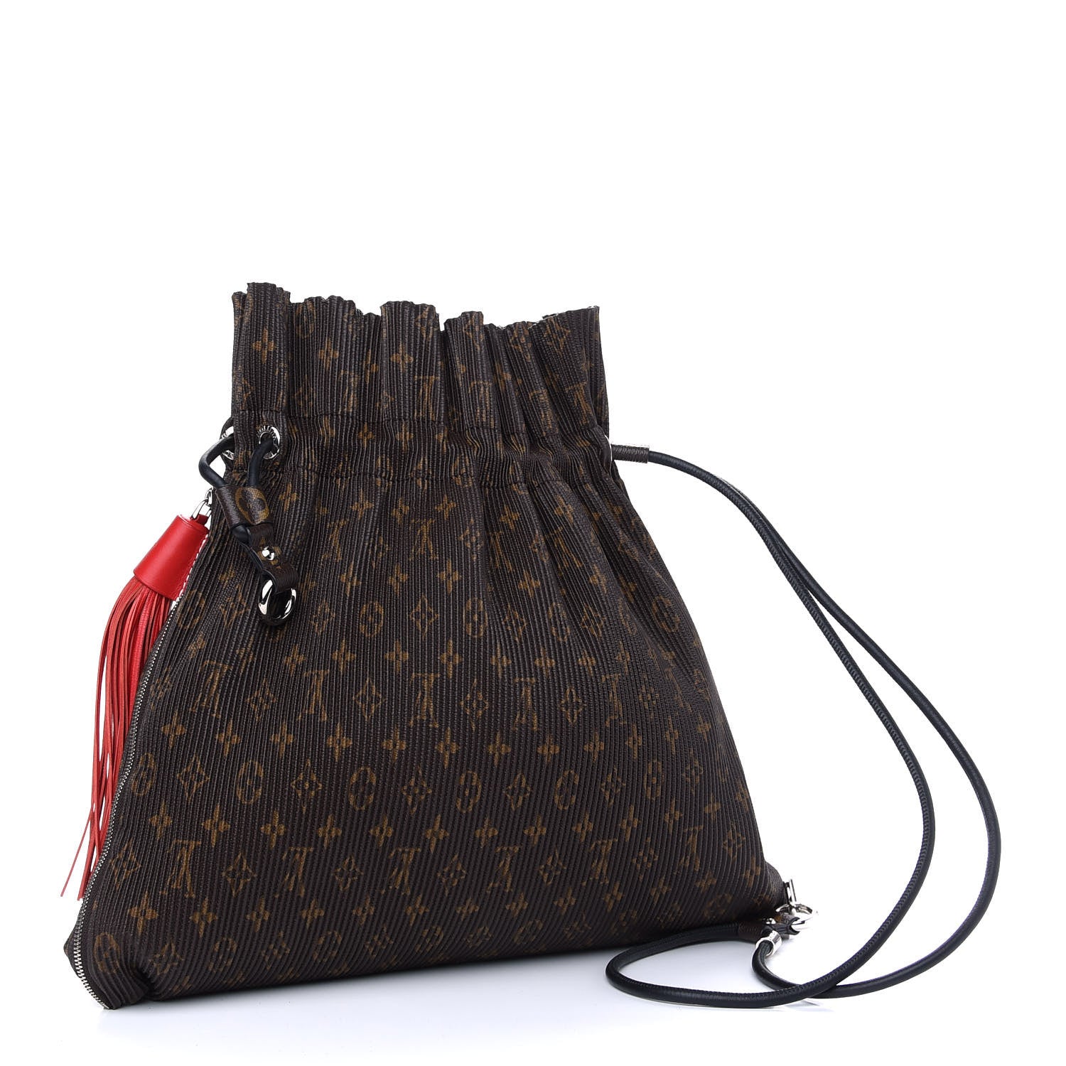 Louis Vuitton Monogram Canvas Pleated Explorer Bag MM 3 of 8