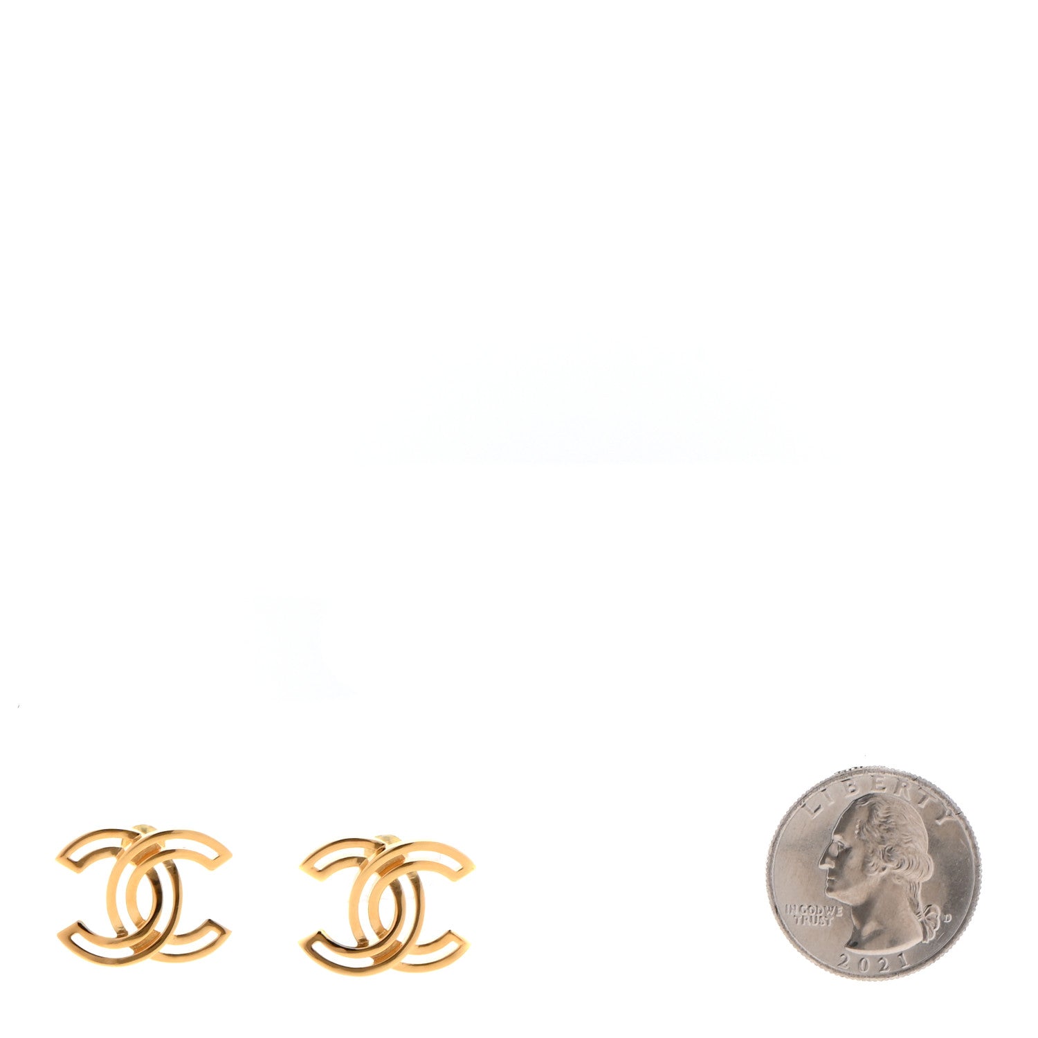 Chanel Metal Obazine CC Earrings Gold 2 of 4