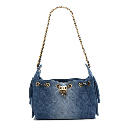Chanel Washed Denim Quilted Mini Chanel 25 Handbag Blue 1 of 11