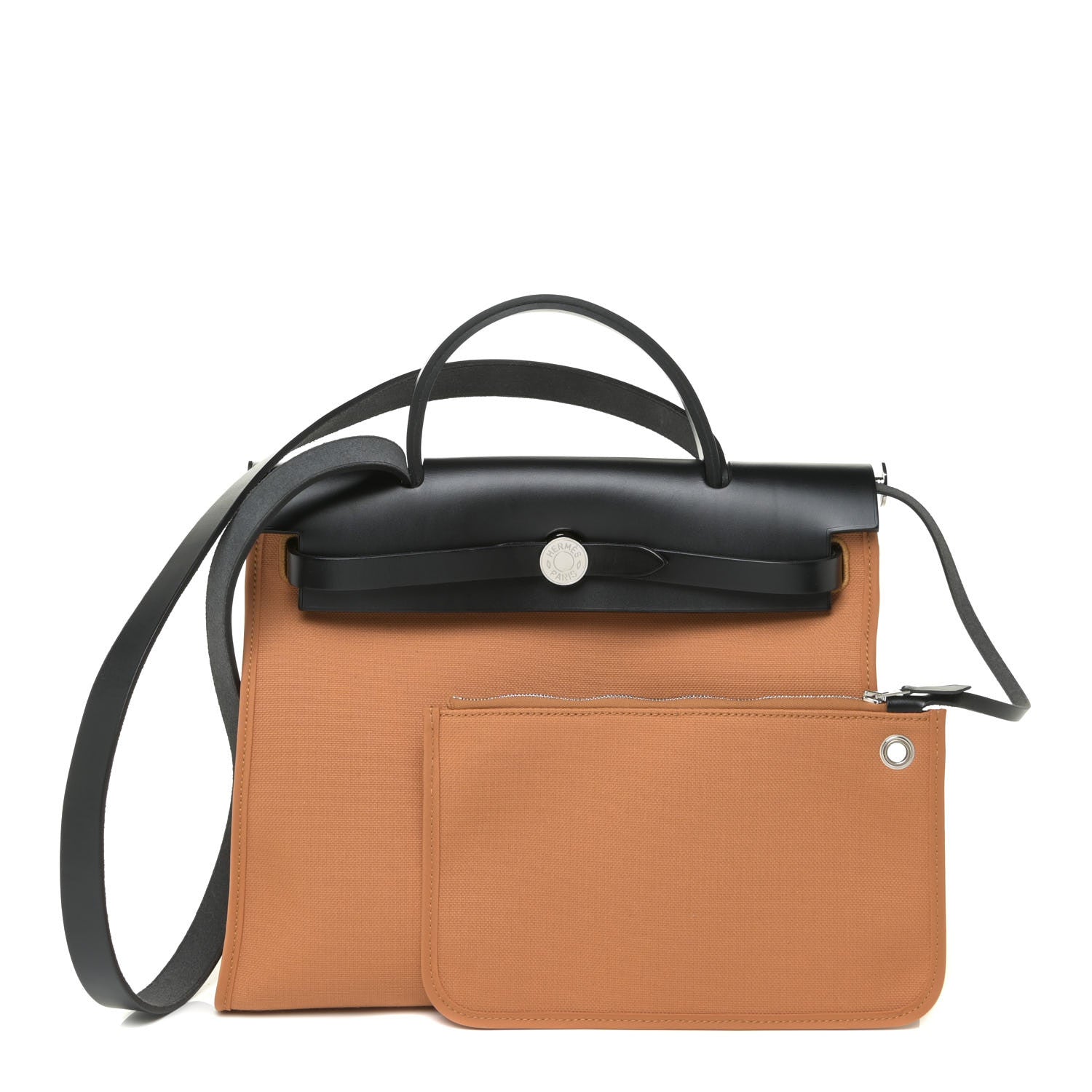 Hermes Vache Hunter Toile Herbag Zip PM 31 Sable Black 1 of 11