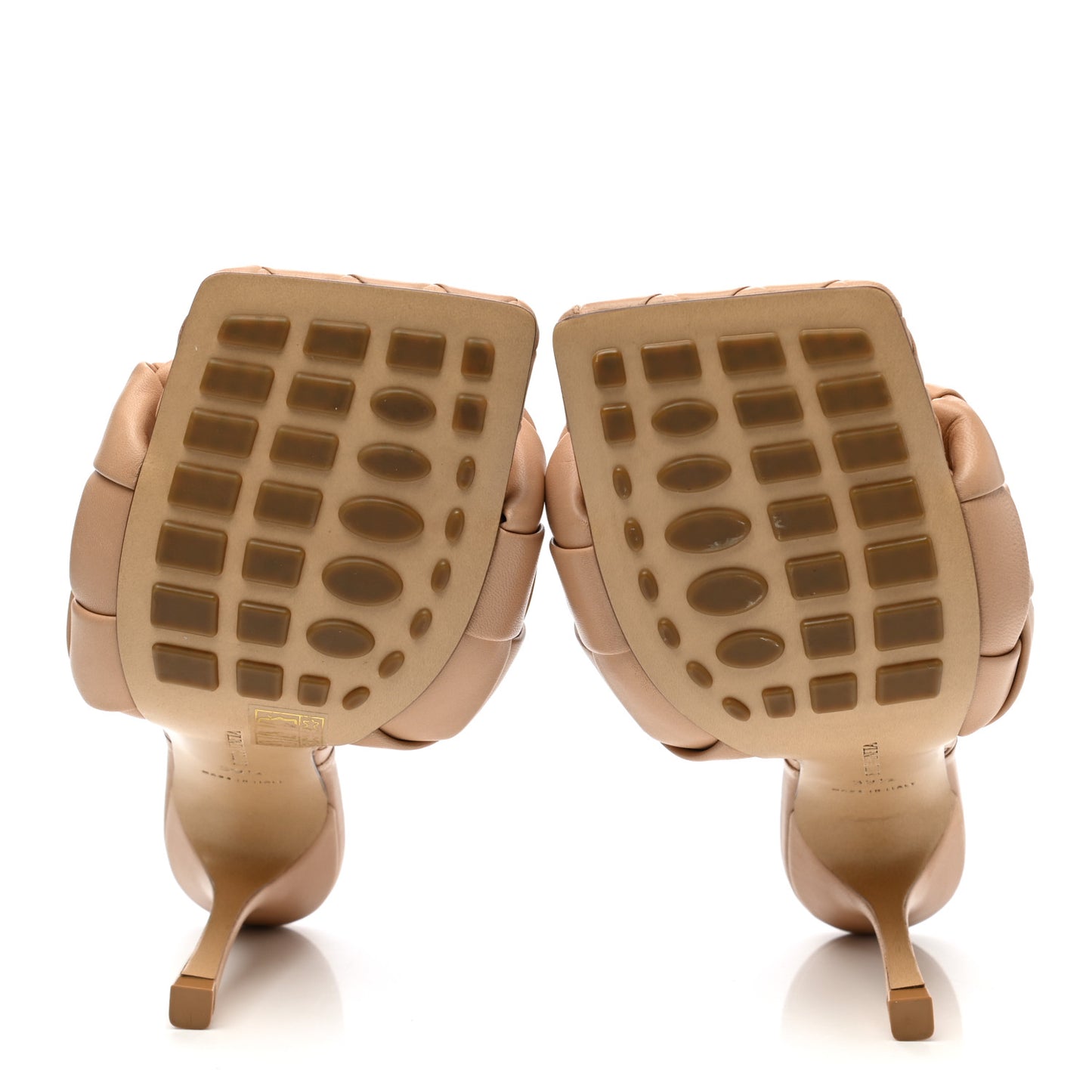 Nappa Maxi Intrecciato Lido Mule Sandals 39.5 Cipria