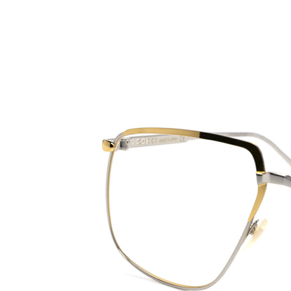 Gucci Metal Aviator Sunglasses GG0365S Silver Yellow 8 of 9