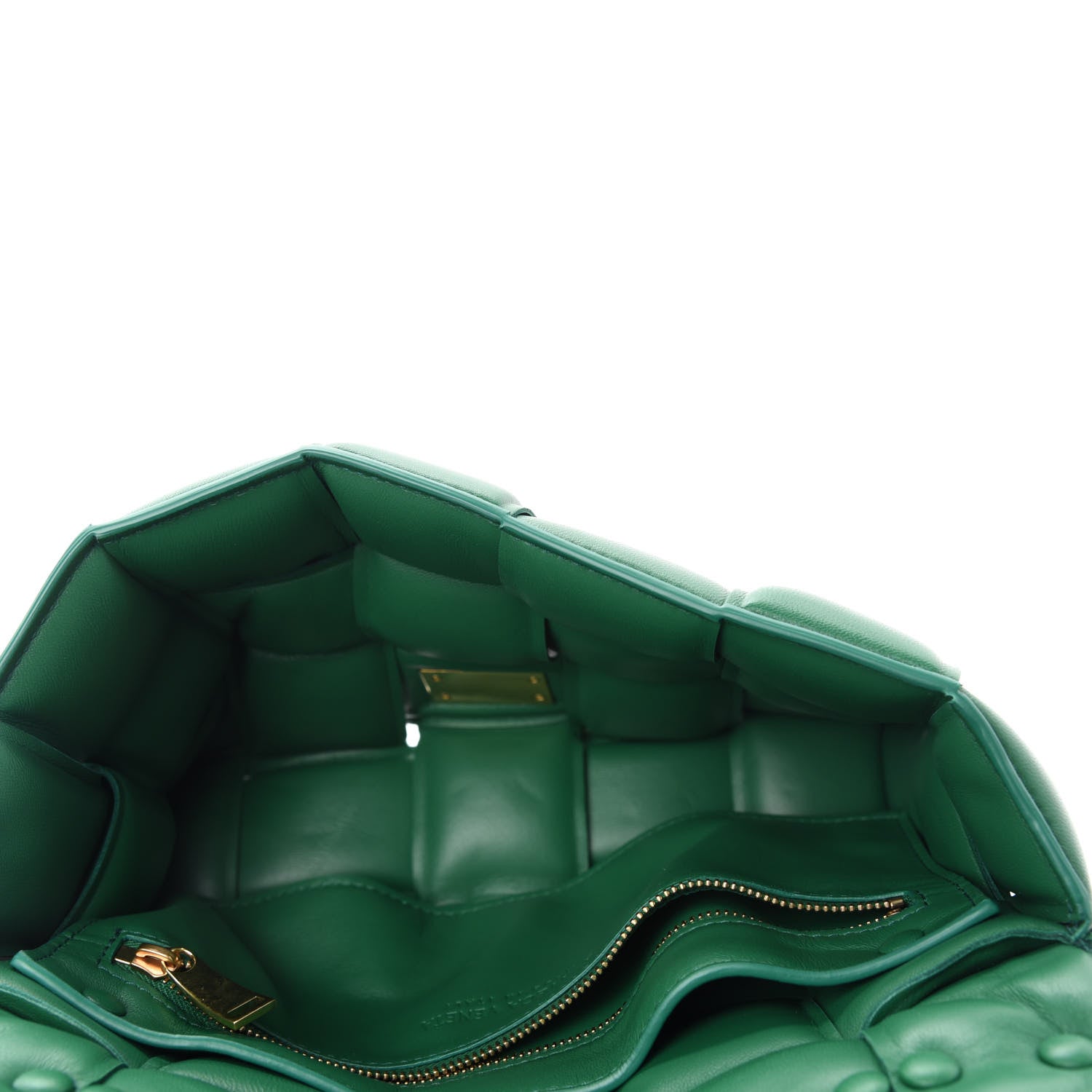 Bottega Veneta Lambskin Maxi Intreccio Padded Chain Cassette Crossbody Bag Racing Green 5 of 11