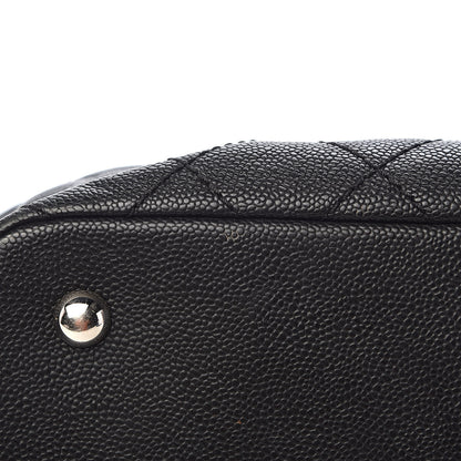 Chanel Grained Calfskin Quilted Small Daily Shopping Tote Black 10 of 12