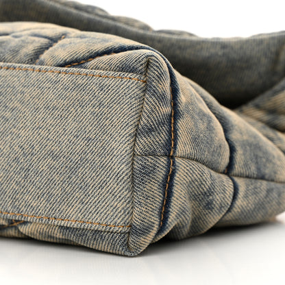 Saint Laurent Denim Quilted Toy Loulou Puffer Monogram Chain Satchel Blue Cinnamon 10 of 12