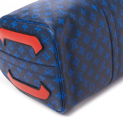 Louis Vuitton Vintage Monogram Somewhere Somehow Everyday LV Keepall Bandouliere 50 Blue 6 of 9