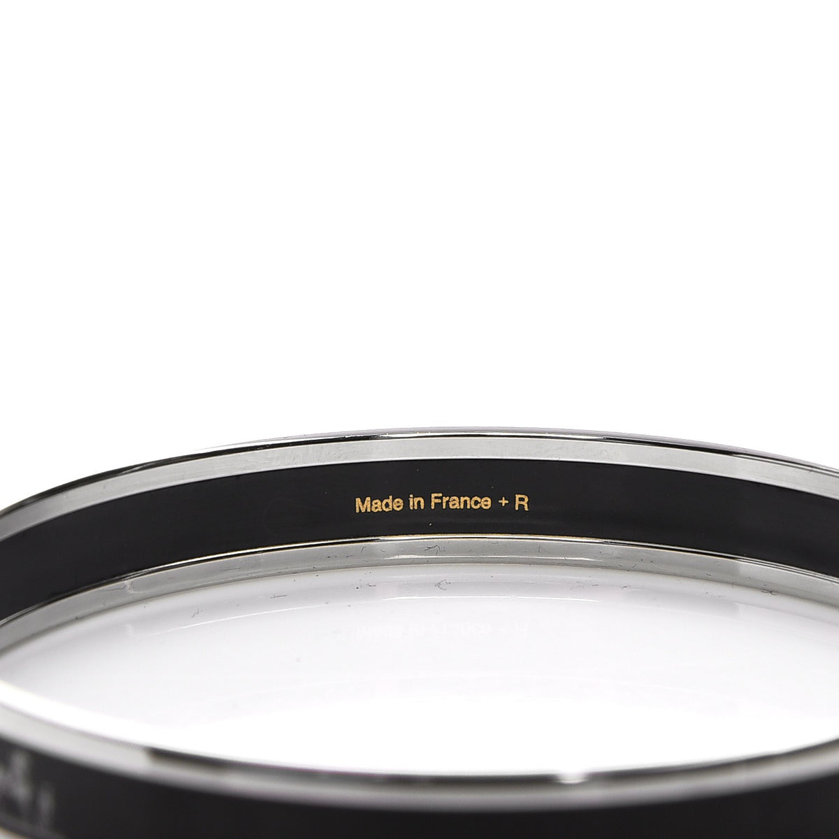 Enamel Printed Narrow Caleche Bracelet 65 Black