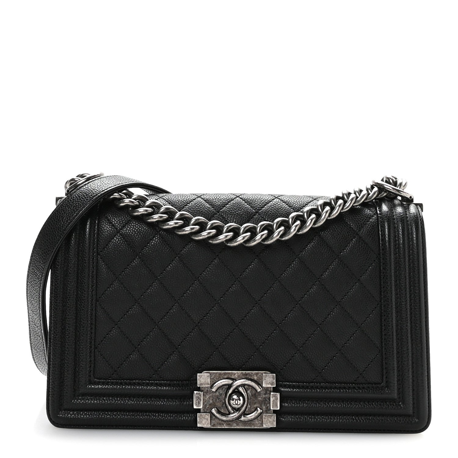 Chanel Caviar Quilted Medium Boy Flap Black 1 of 10