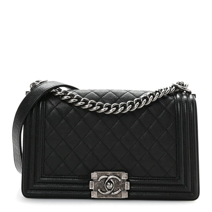 Chanel Caviar Quilted Medium Boy Flap Black 1 of 10