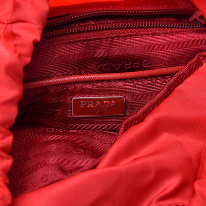 Prada Tessuto Nylon Vela Saffiano Mini Single Snap Buckle Backpack Rosso 6 of 10