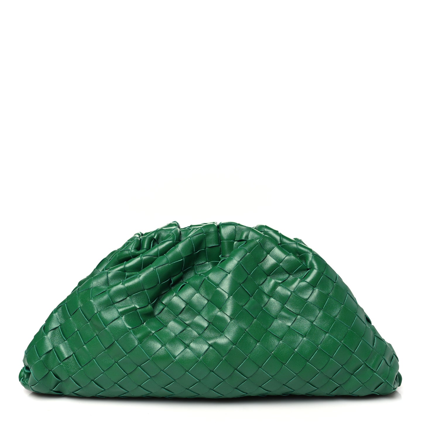 Nappa Maxi Intrecciato The Pouch Oversized Clutch Racing Green