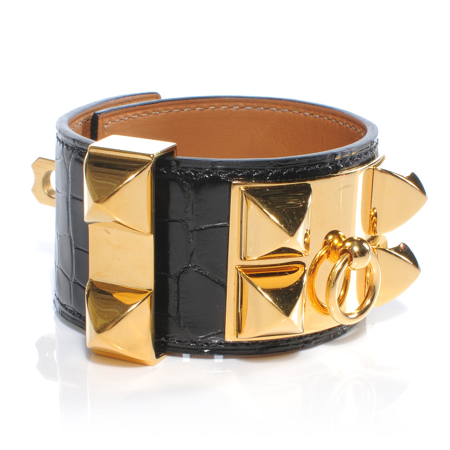 Alligator Collier De Chien CDC Bracelet Small Black