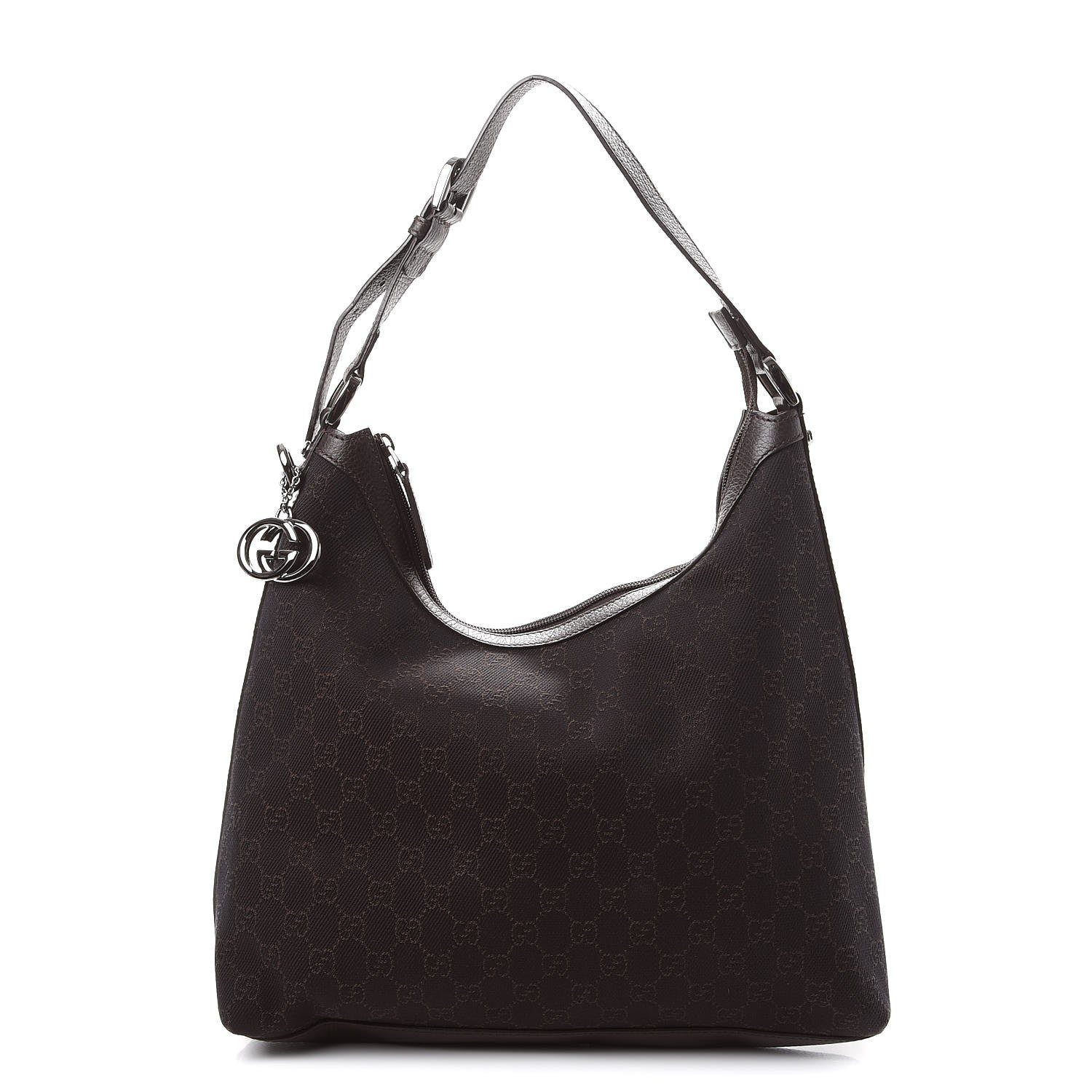 Gucci Monogram Hobo Dark Brown 1 of 9