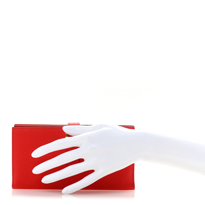 Hermes Epsom Bearn Gusset Wallet Rouge De Couer 2 of 10